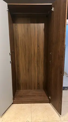 Large Doble-door Wooden Wardrobe / Armoire - with full mirror door. Excellent Condition