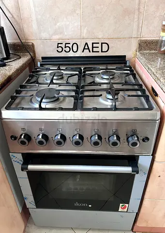 Ikon Stainless Steel 4-Burner Gas Cooker with Oven - Good Condition