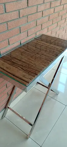 Clean Railway Wood Entry Table for sale