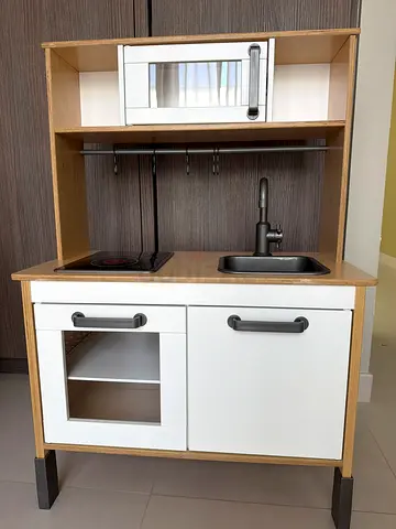 Wooden Play Kitchen Set with Oven and Sink