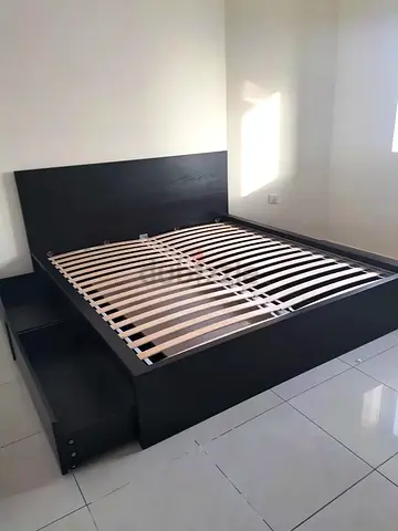 IKEA BLACK MALM KING SIZE BED FRAME