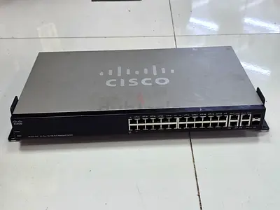 Cisco SF300-24P 24-Port 10/100 PoE Managed Switch.