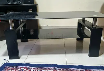 Black Glass Top center table