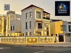 Your dream corner villa, on two main streets, two floors and a roof, on Sheikh Mohammed Bin Zayed Ro