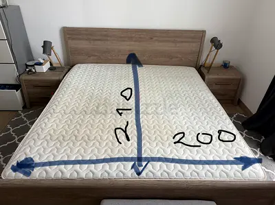 King Size Bed Frame with Mattress - Good Condition
