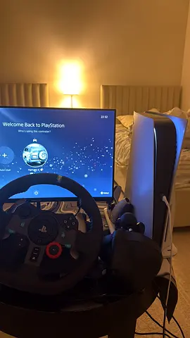 Ps5 barely used with g29 steering wheel to controller and cooling charging dock and with box