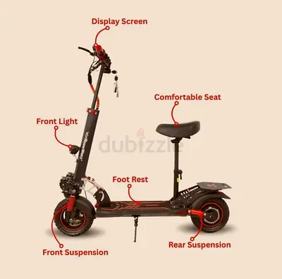 Brand New Kugo Electric Scooter - 2000W Motor, 65 KM/H Top Speed, 48V 15Ah B