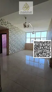 Two bedrooms and a living room in Al Hamidiya, opposite Ajman Court, 3 bathrooms + maid's room, 