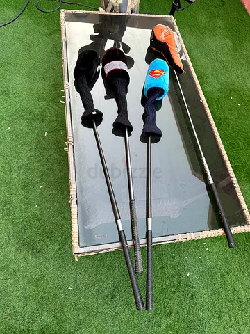 Set of 3 Golf Clubs with Headcovers — Rarely used, left handed