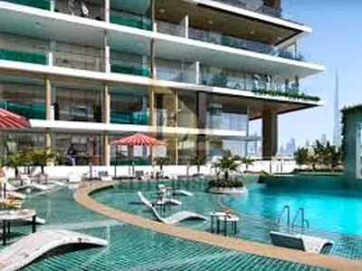 غرفتي نوم في الطابق العلوي | Enaya Residences JVT | إطلالات على المسبح والأفق | شقة مفروشة