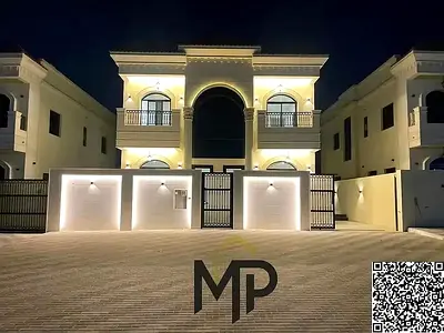 فيلا كلاسيكية تحتوي على 5 غرف نوم رئيسية وحمام سباحة في موقع متميز مقابل المسجد والشارع الرئيسي مباشرة.
