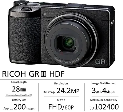 Ricoh GR III HDF Street Edition 24MP APS-C f/2.8 Digital Camera