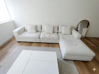 Marina home white color feather 🪶 filled lshape sofa for sale