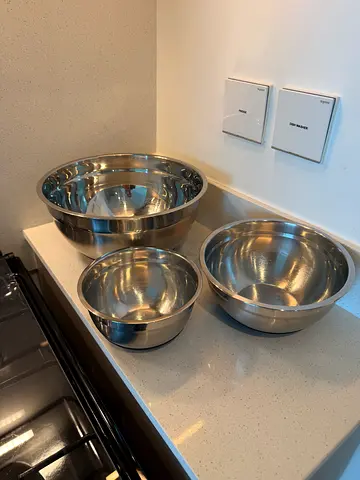 Set of 3 Stainless Steel Mixing Bowls