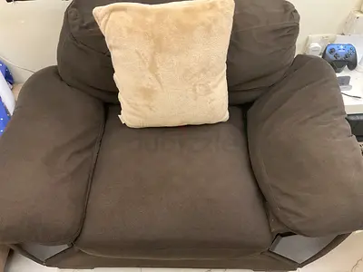Large Comfortable Single-Seat Sofa Armchair - Brown