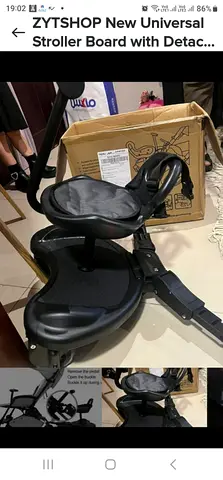 Universal Stroller Board with Detachable Seat, 2 in 1 Buggy Board Suitable for Most Brands of Stroll