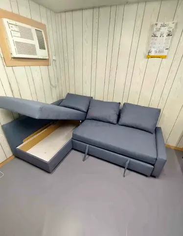 Ikea L Shape Sofa cum bed with big storage in L