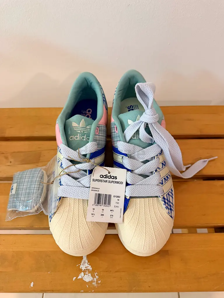 adidas gazelle silver green womens Adidas Unisex Superstar Supermodified Cream White / Dash Grey / Matte  Silver Low Top Sneakers
