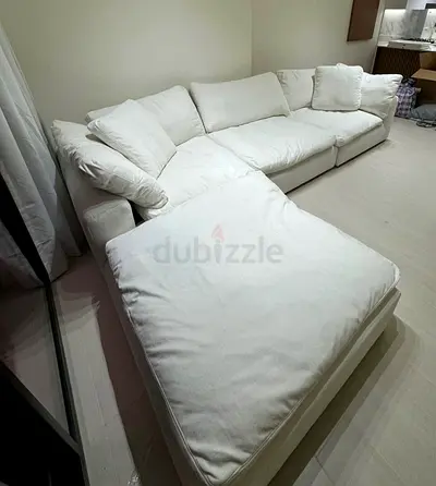 Feathers filled marina home Modular sofa  and footstool