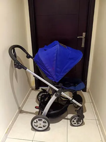 Used blue baby stroller - single seat, good condition استلولر اطفال للبيع