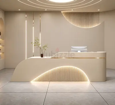 Custom Made Reception Desk – Luxury Modern Counter UAE
