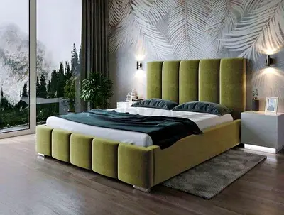Primium Quality king size fully customisable bedframe in soft Valvet Fabric