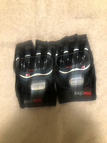 Pair of Toworkie half-finger protective gloves - black