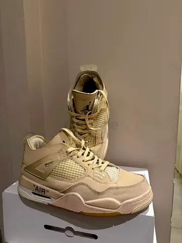 Used Mens Beige High-top Sneakers (Pair) - Size Unknown