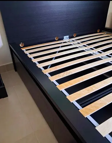 Ikea Queen bed with mattress underneath 2 storage drawers available in perfect condition