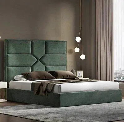 King size brand new Headboard Designe fully customisable bedframe in soft Valvet Fabric