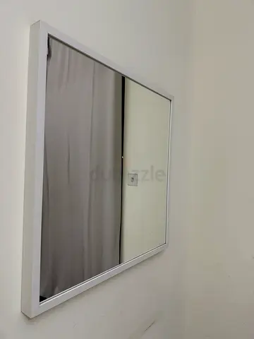 Wall Mirror with White Frame - 60x80cm (Good Condition)