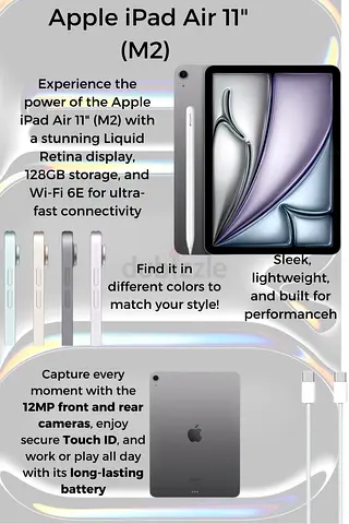 iPad Air 11-inch M2 Chip 256GB Cellular