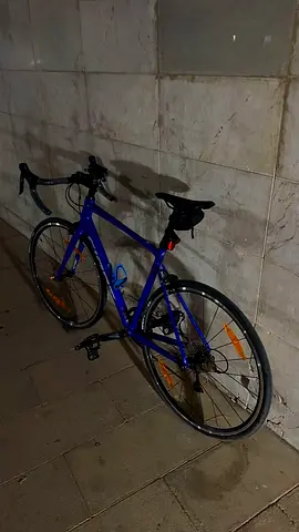 Blue road/racing bike - lightweight frame, good condition