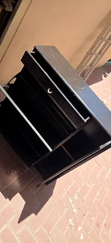 Brown shoe cabinet