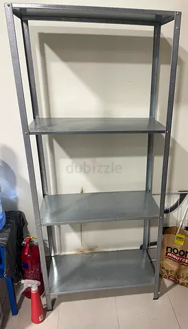 Metal Storage Shelving Unit - 4 Tier, Industrial Grey