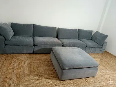 Super comfy specialist feather 🪶 filled modular sofa with ottoman