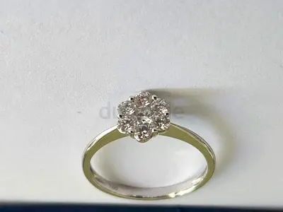 18K White gold diamond ring, size 6-6.5