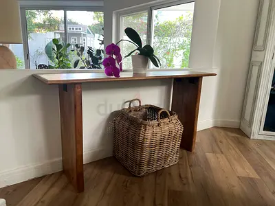 Solid Wood Console Table – Minimalist / Rustic Style (150cm)