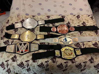 Collection of 6 WWE/Wrestling Replica Championship Belts