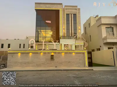 For sale: luxury villa in Al Alia Ajman, strategic spot, land 4300 sq ft, built 4800 sq ft, 6 upsca