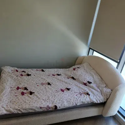 Single daybed/sofa bed with upholstered frame  mattress- good condition length 191cm width 114cm
