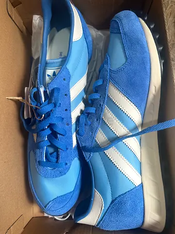 Light Blue Adidas Sneakers — Unisex Casual Shoes, Size Unknown