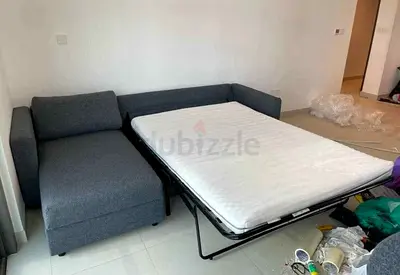 as Perfect Condition IKEA vimle lshape sofa bed with storage dark grey