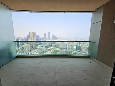 Four master bedrooms with two living rooms balcony built in wardrobes and maid room free AC free pa