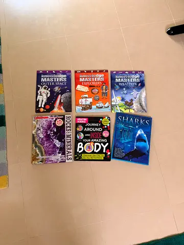 Childrens non-fiction science book bundle: Sharks, Rocks  Minerals, Space, Body and More