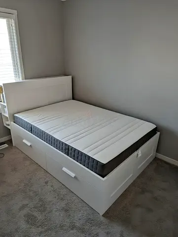 Ikea brimness double bed with Ikea mattress