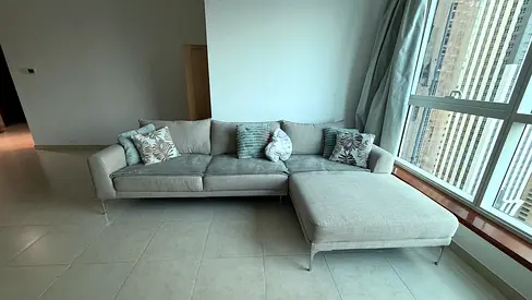 L-Shape Sofa (Right) - Gray Colour (PanHome)
