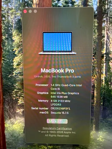 Urgent sale ‼️ MacBook Pro 13 inch i5 8gb ram 256gb ssd