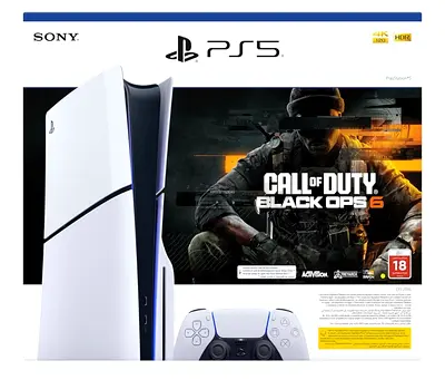 Sony PlayStation 5 (PS5) Slim DiscGCC version COD bundle with Spiderman 2, Fifa 2026, GTA 5 with bag