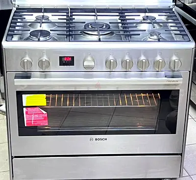 Bosch stainless steel 5-burner gas range with oven - excellent condition